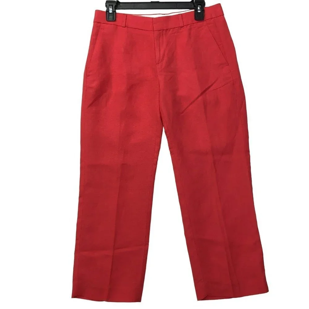 BANANA REPUBLIC LOGAN  LINEN BLEND CROPPED‎ PANTS SIZE 2